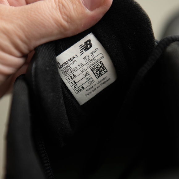 New Balance 928v3 Mens Black Leather Walking Shoes Size 12.5 Model MW928BK3 - Picture 6 of 8